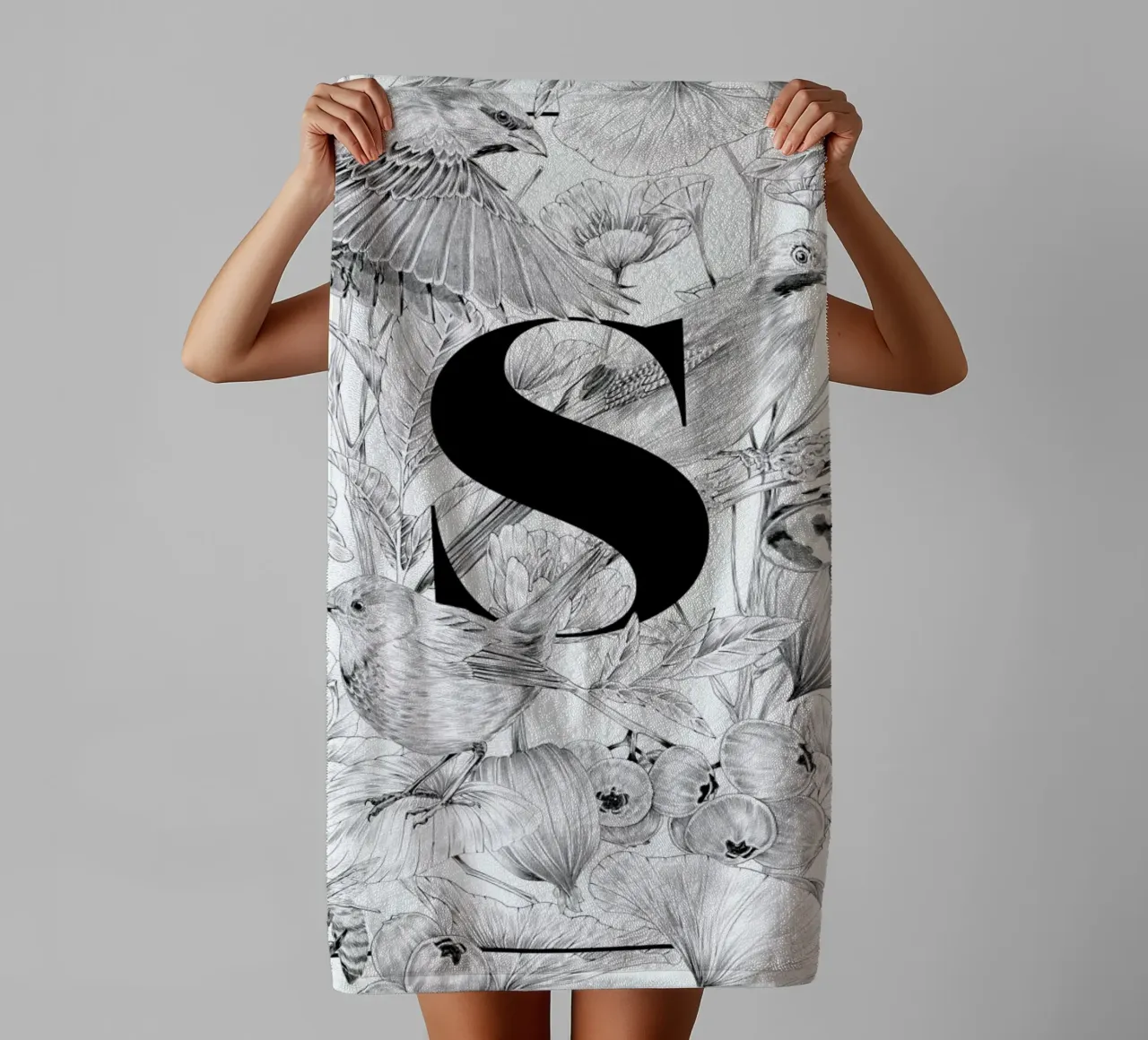 Floral Alphabet S1 asciugamano da bagno da Faunesque