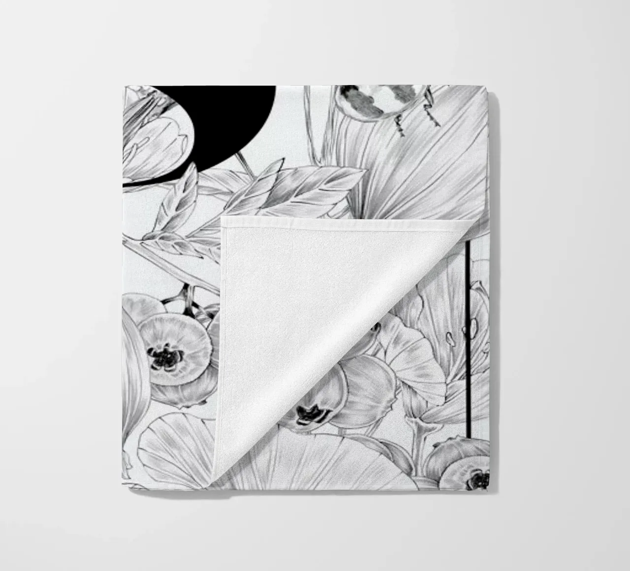 Floral Alphabet S1 beach towel by Faunesque