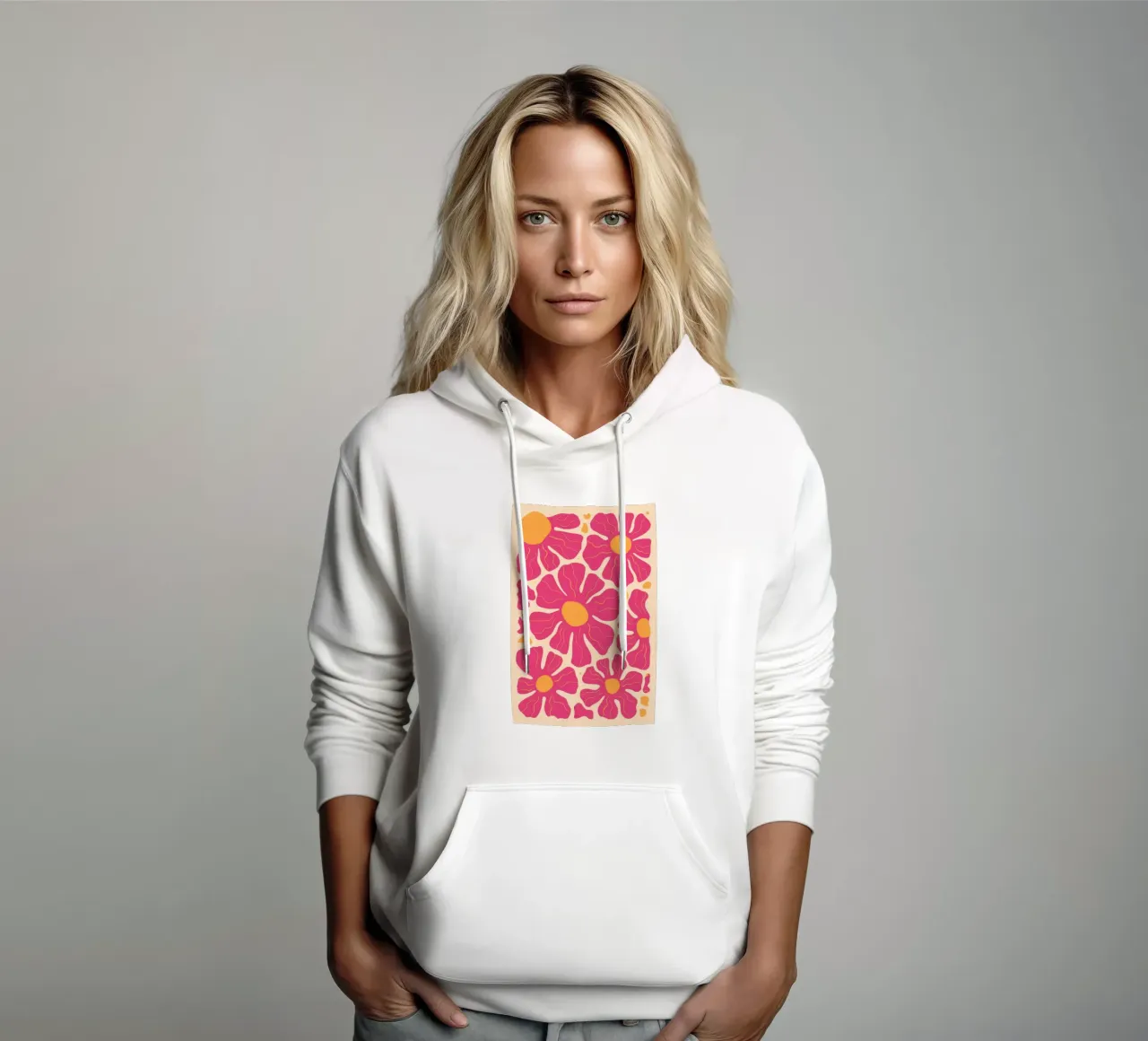 Petalo rosa pop felpa con cappuccio da Peak Delusion