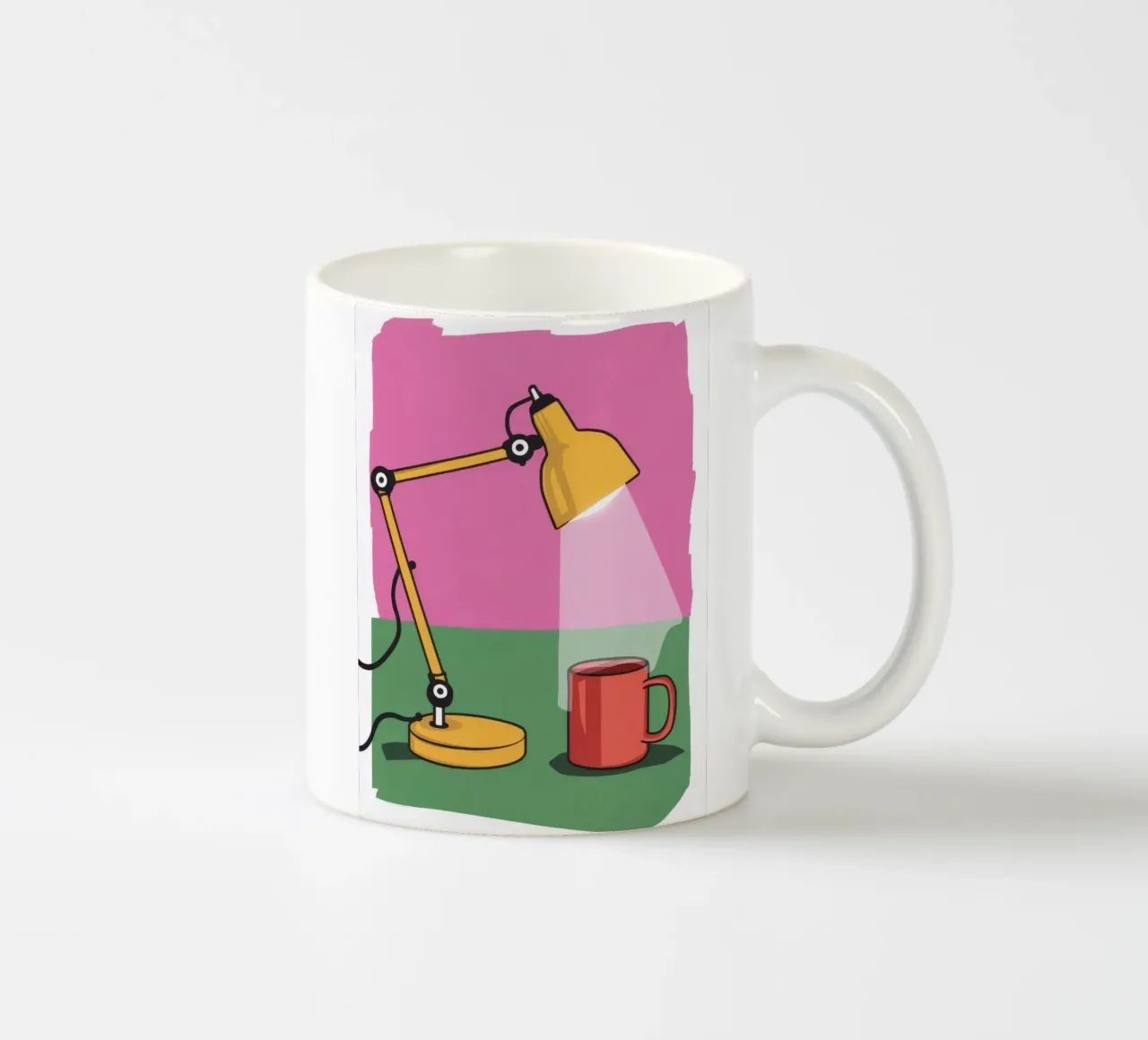 Lampada da scrivania a bagliore tazza in ceramica da Peak Delusion