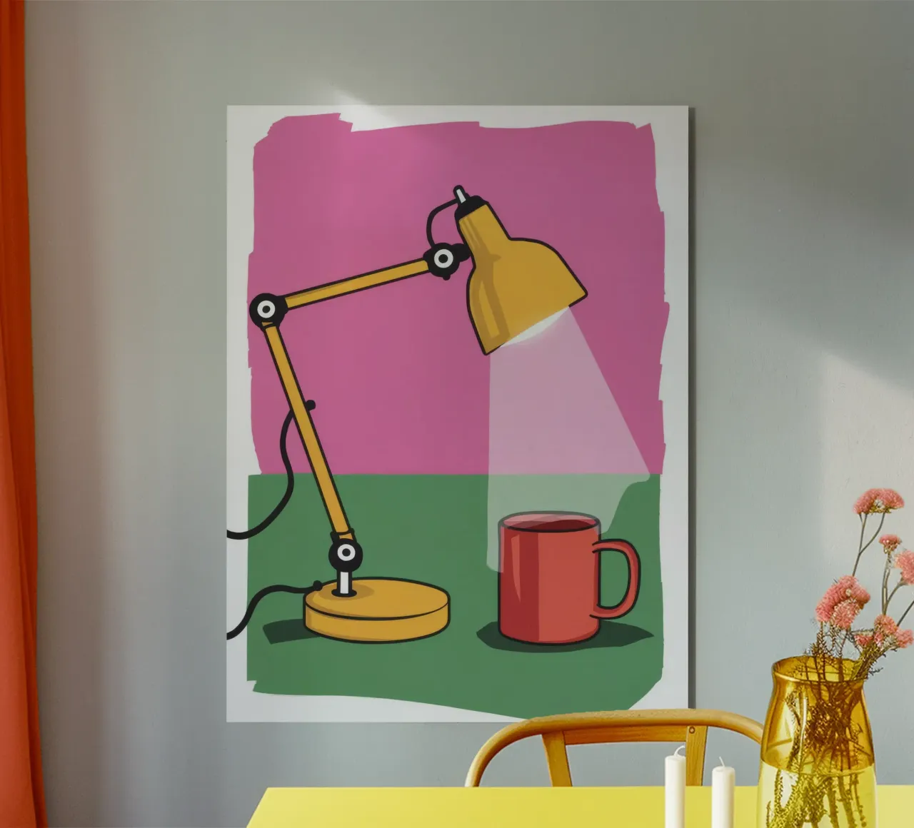 Lampada da scrivania a bagliore alluminio dibond da Peak Delusion