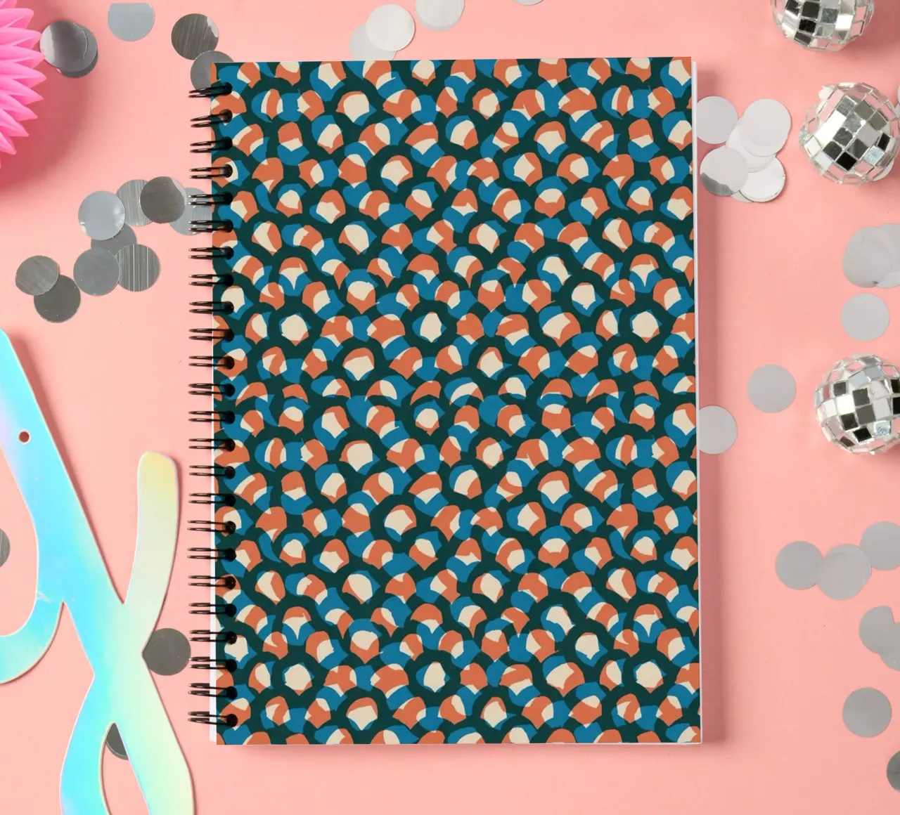 Cyano Pattern No 13 spiral notebook by treechild