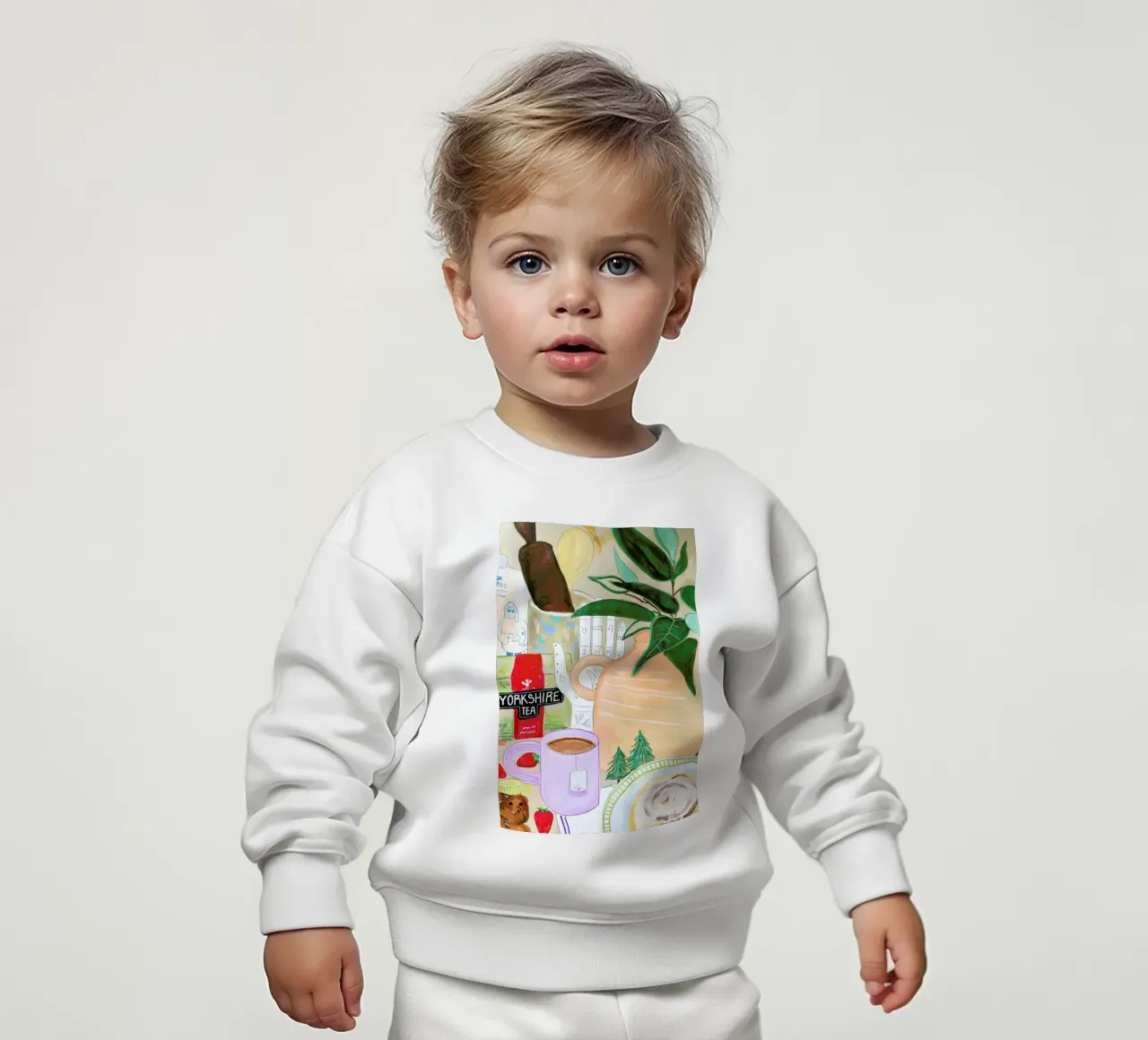 Cluttered Tea Time felpa neonato da Paloma Kua