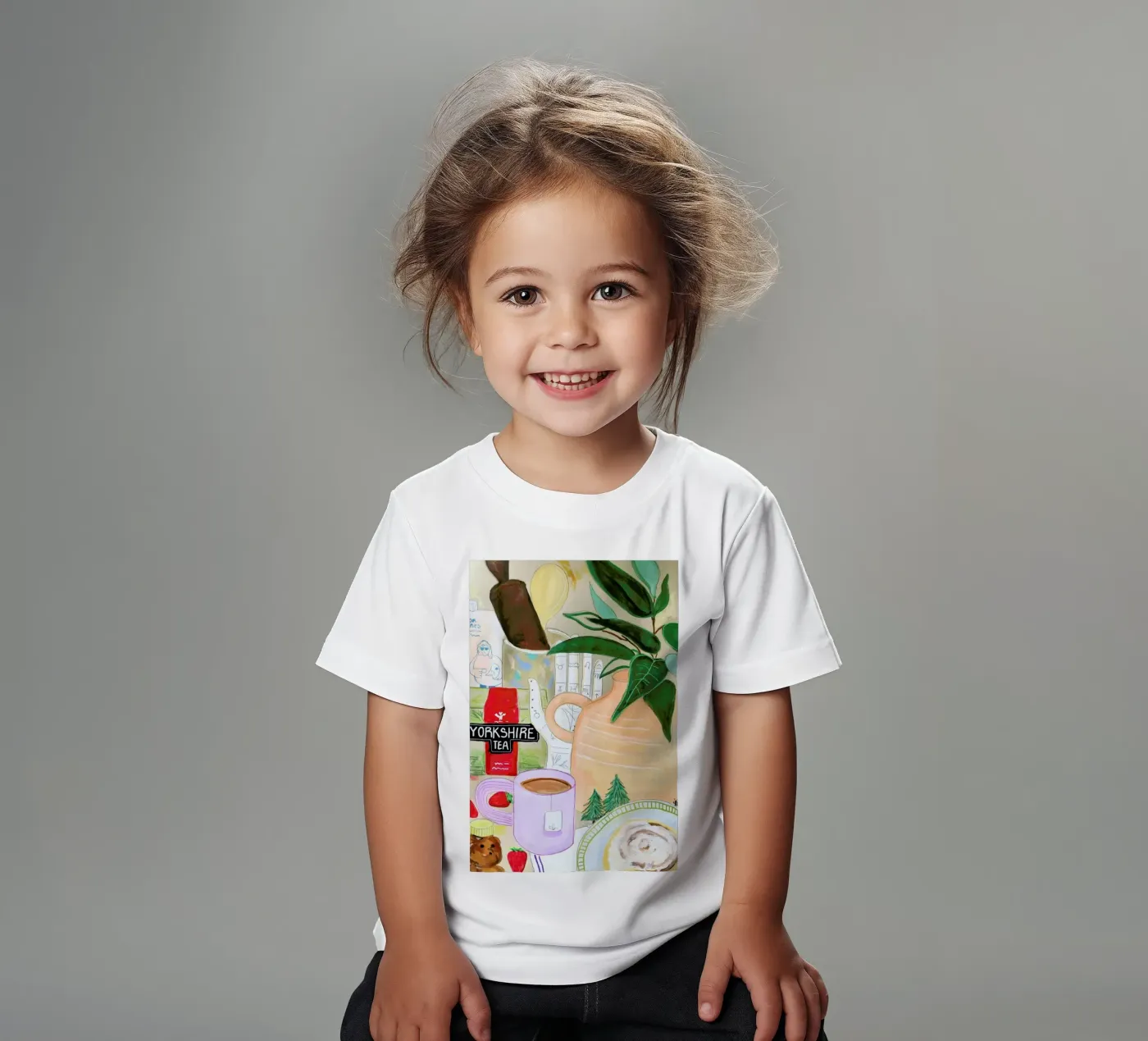 Cluttered Tea Time t-shirt bambini da Paloma Kua