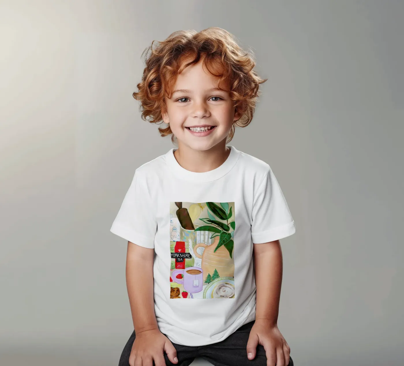 Cluttered Tea Time t-shirt bambini da Paloma Kua