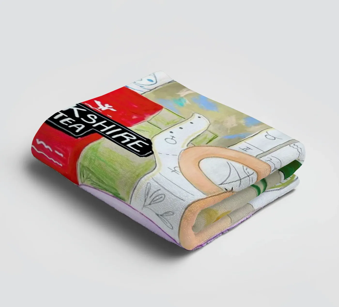 Cluttered Tea Time badhanddoek van Paloma Kua