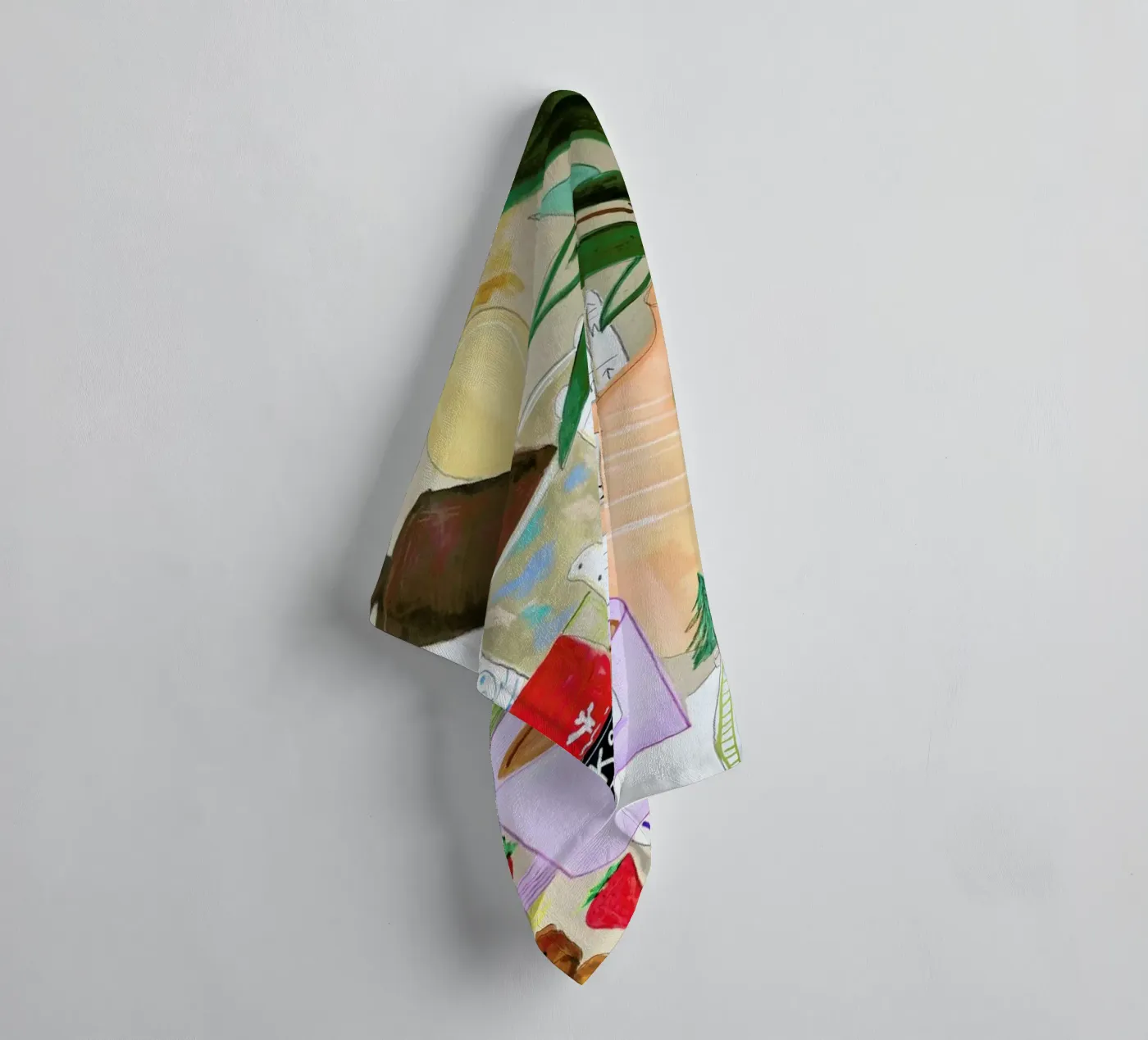Cluttered Tea Time badhanddoek van Paloma Kua