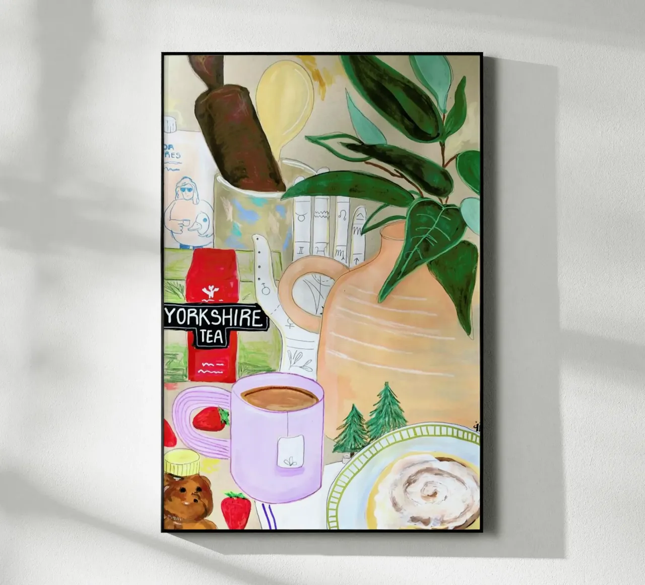Cluttered Tea Time acryl van Paloma Kua