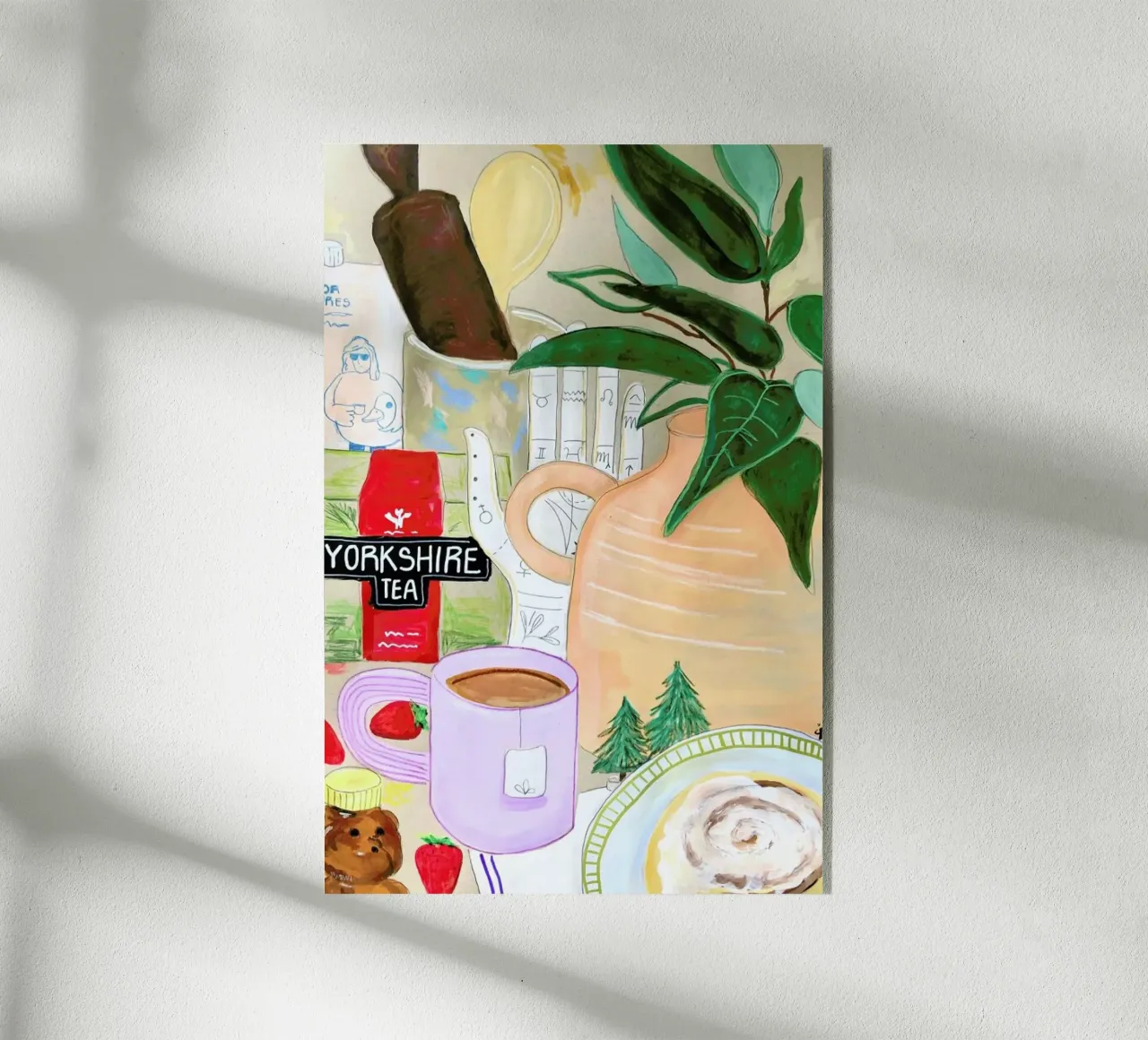 Cluttered Tea Time acryl van Paloma Kua