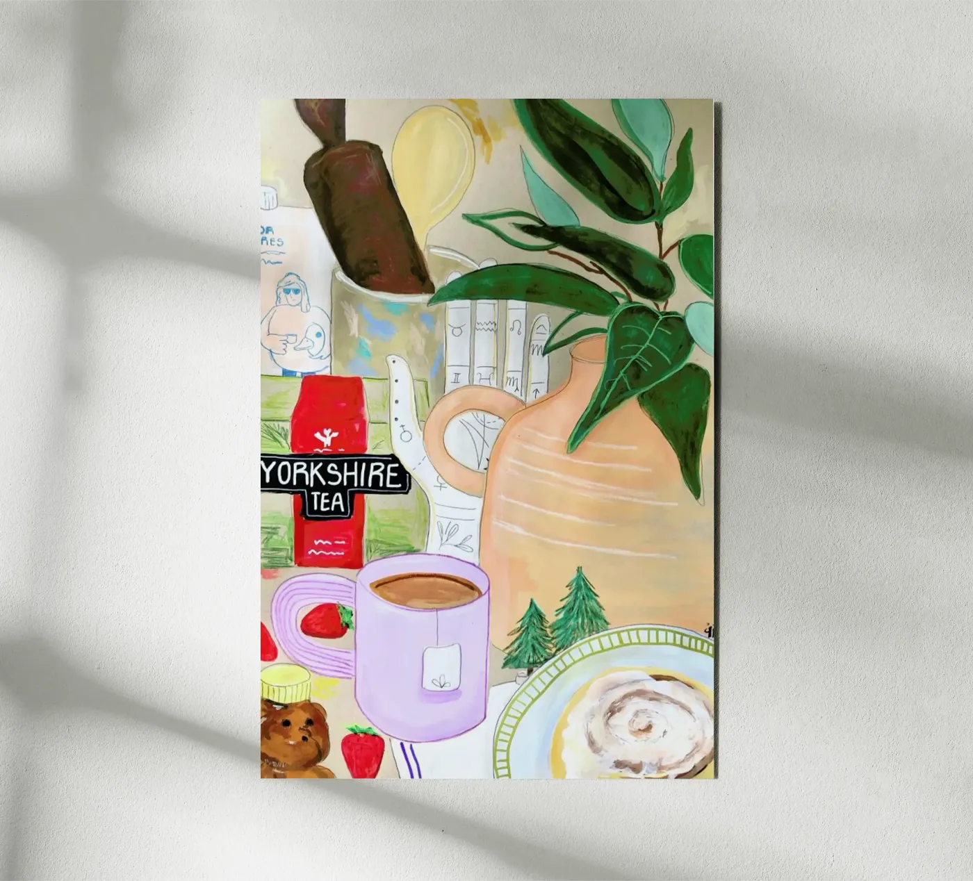 Cluttered Tea Time forex plate by Paloma Kua