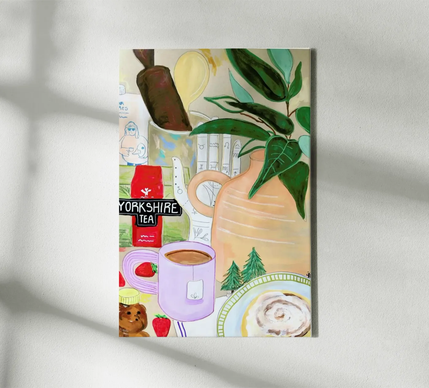 Cluttered Tea Time tela da Paloma Kua