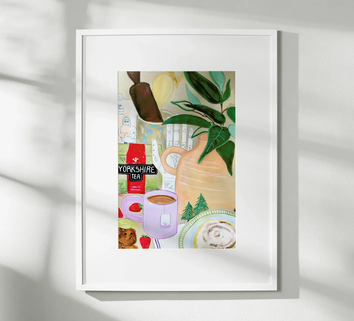 Cluttered Tea Time poster van Paloma Kua