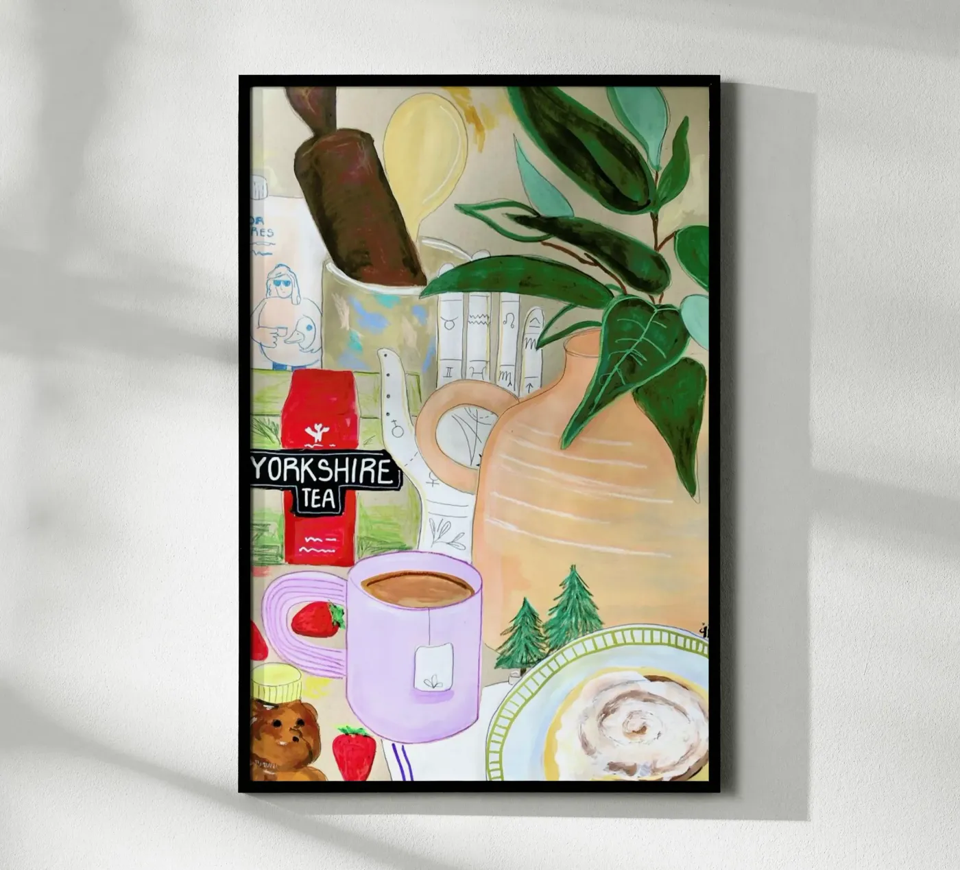 Cluttered Tea Time poster van Paloma Kua