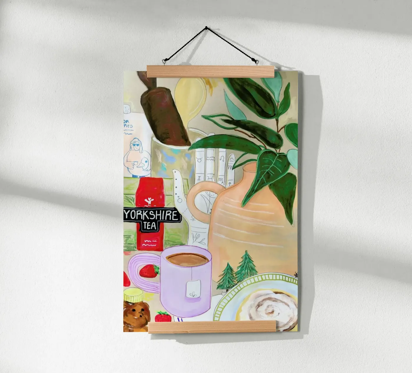 Cluttered Tea Time poster van Paloma Kua