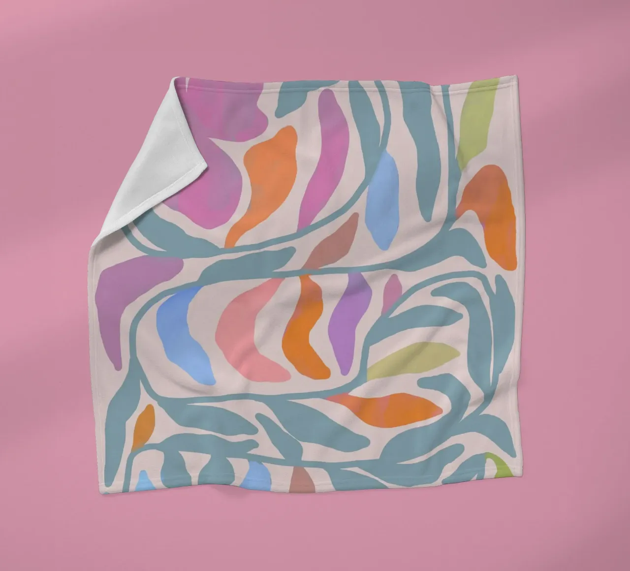 Tropical Cutout Floral Pattern with Island Vibe coperta in pile da mysteriouscoco