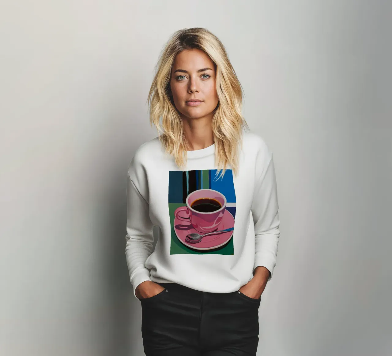 Immersione di caffè rosa felpa da Pan Denim