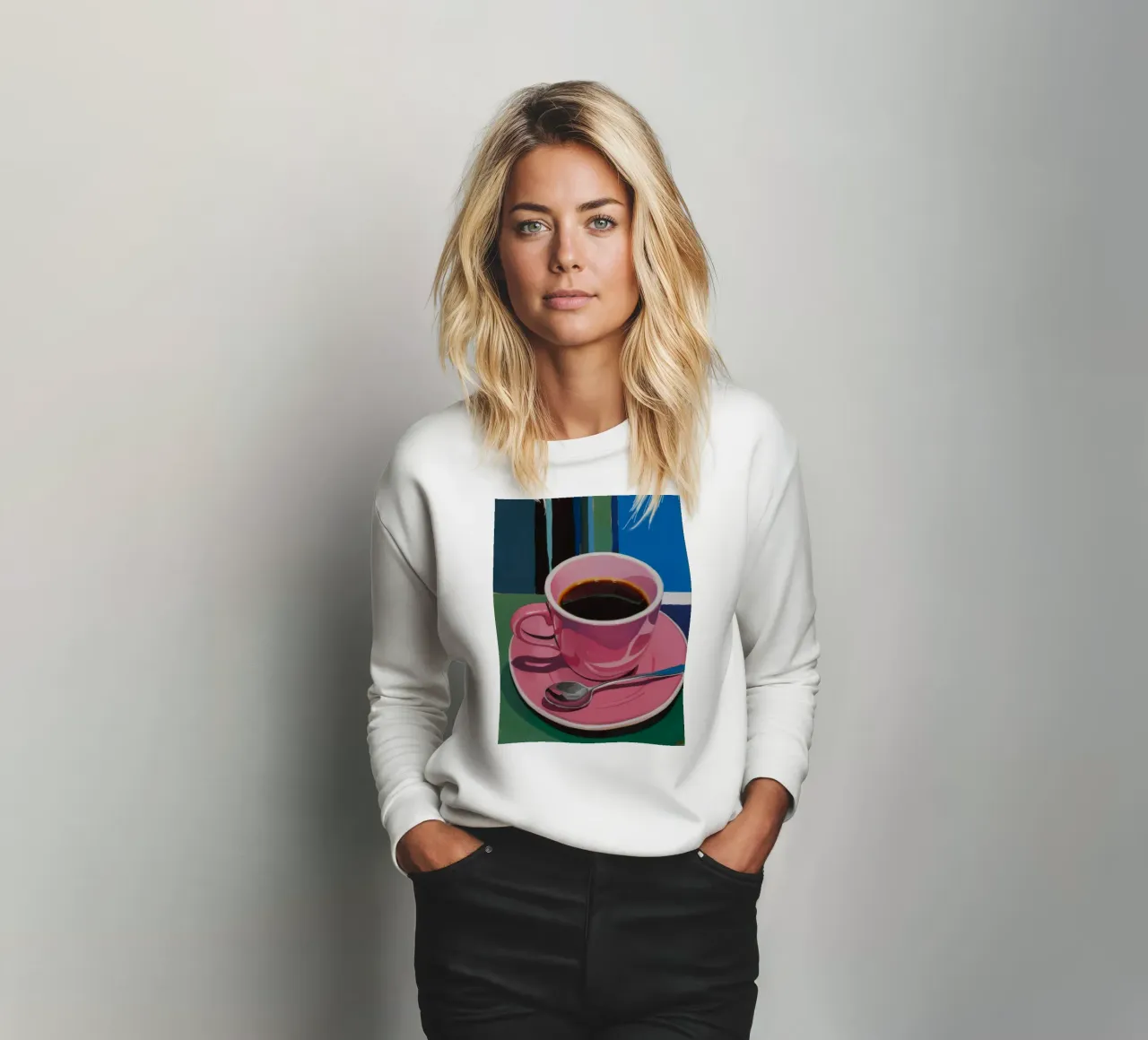 Rosa Kaffee Immersion Sweatshirt von Pan Denim