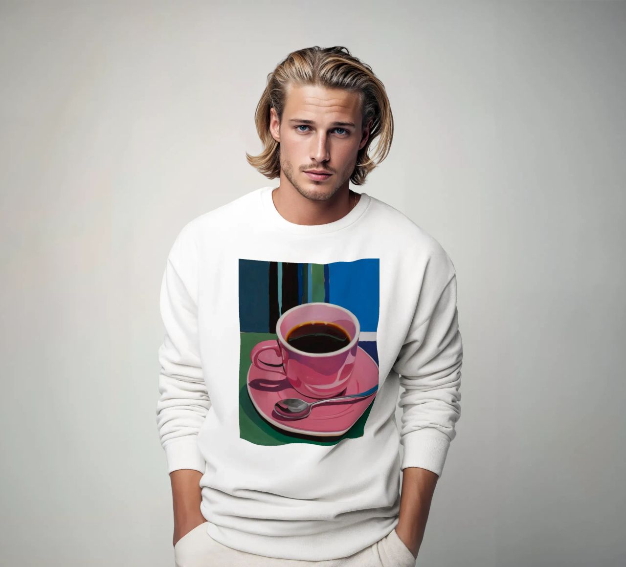 Immersione di caffè rosa felpa da Pan Denim