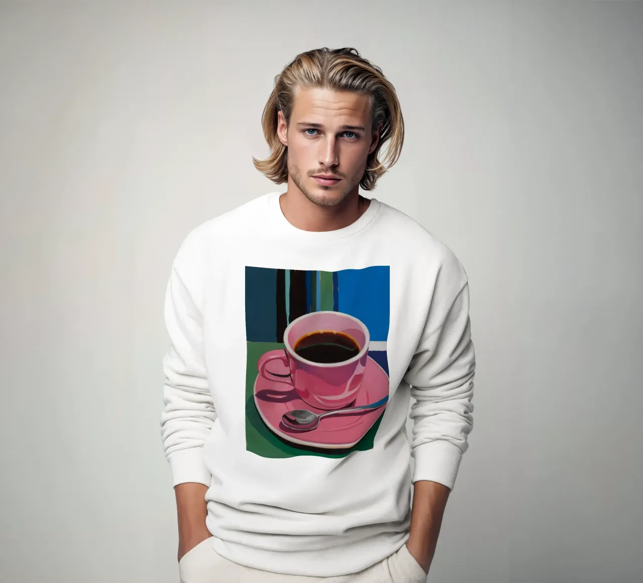 Rosa Kaffee Immersion Sweatshirt von Pan Denim