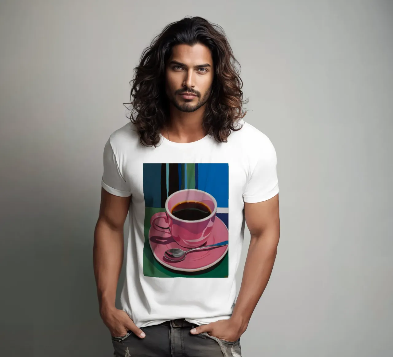 Immersione di caffè rosa t-shirt da Pan Denim