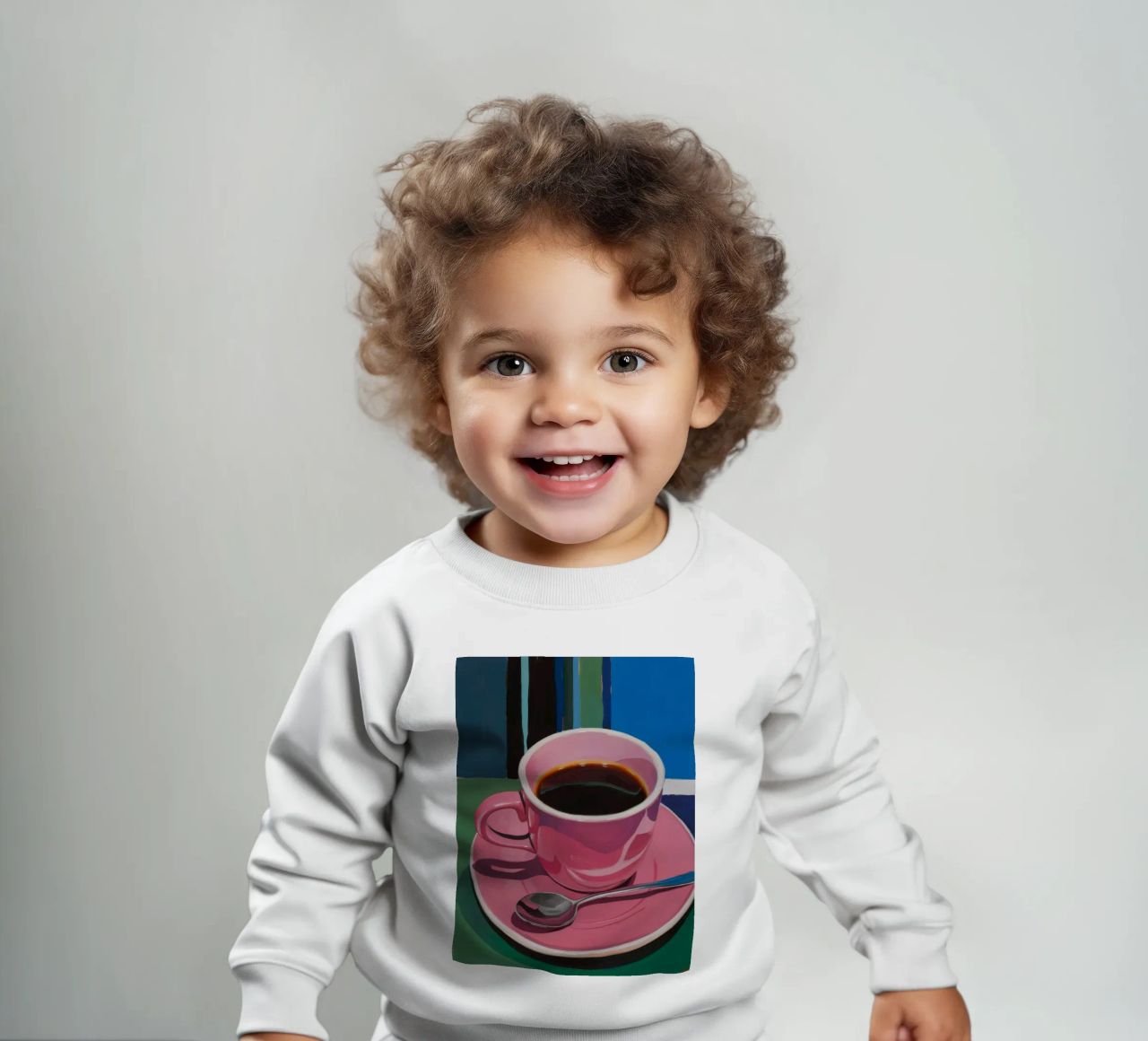 Immersione di caffè rosa felpa neonato da Pan Denim