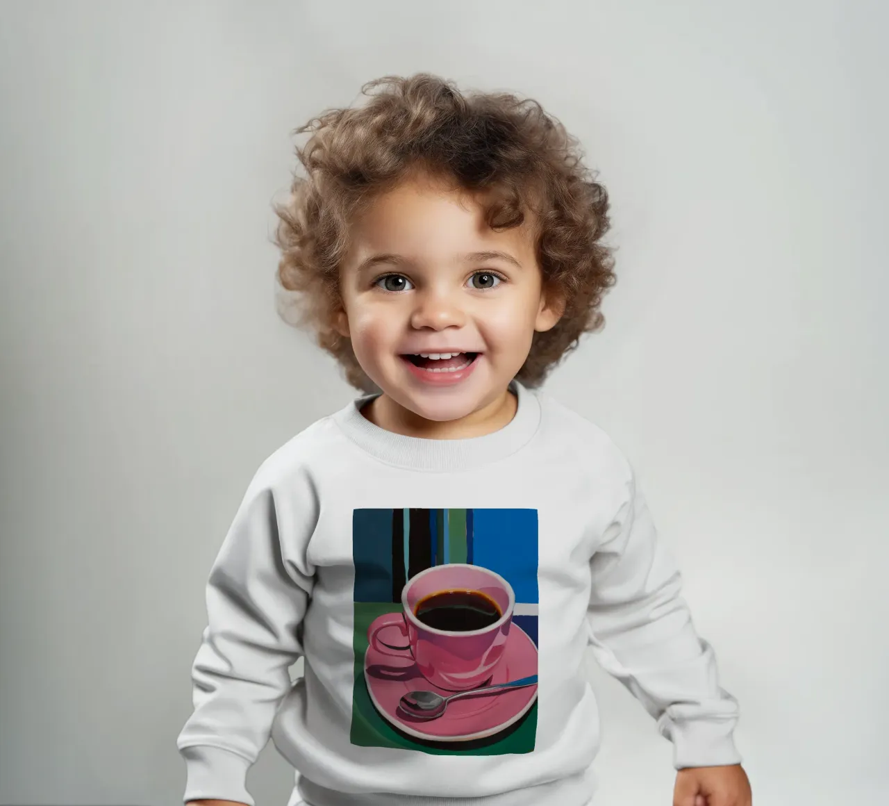 Immersione di caffè rosa felpa neonato da Pan Denim