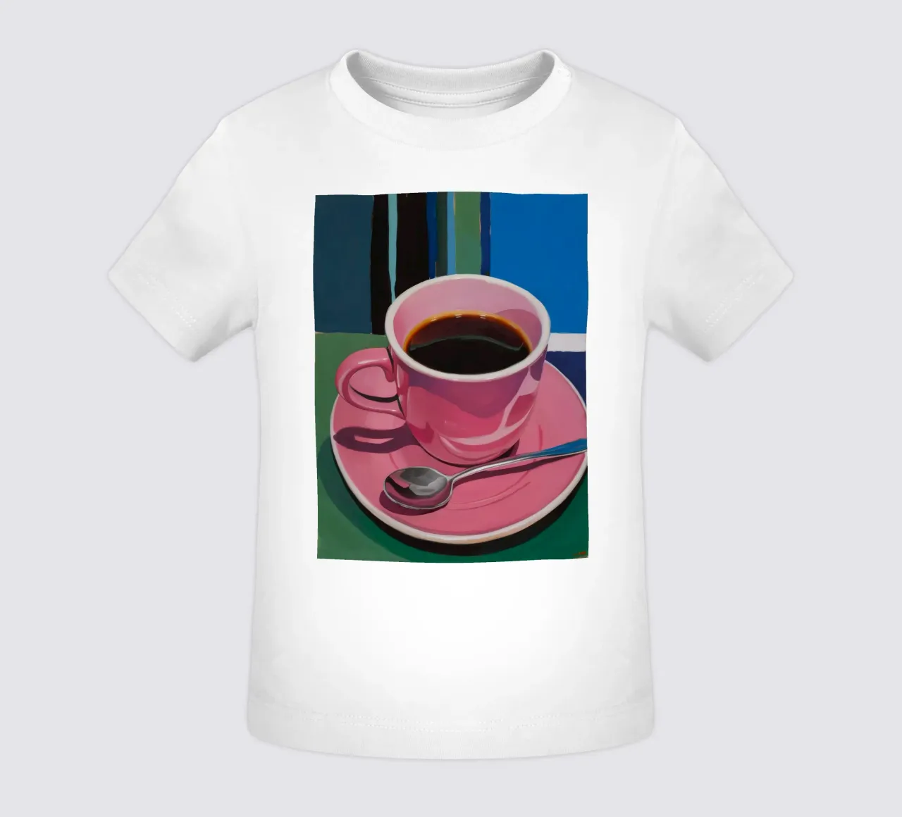 Immersione di caffè rosa maglietta neonato da Pan Denim
