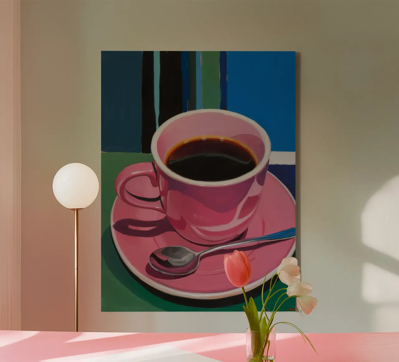 Immersione di caffè rosa tela con Cornice a cassetta da Pan Denim