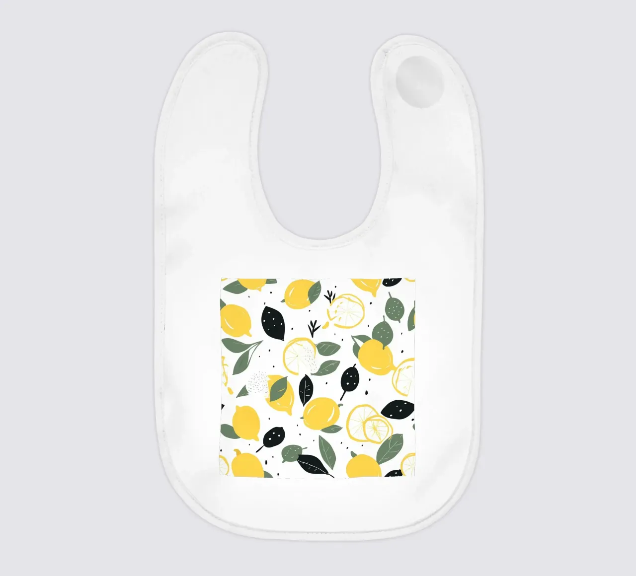 Lemon Pulse baby bib by George Griefy