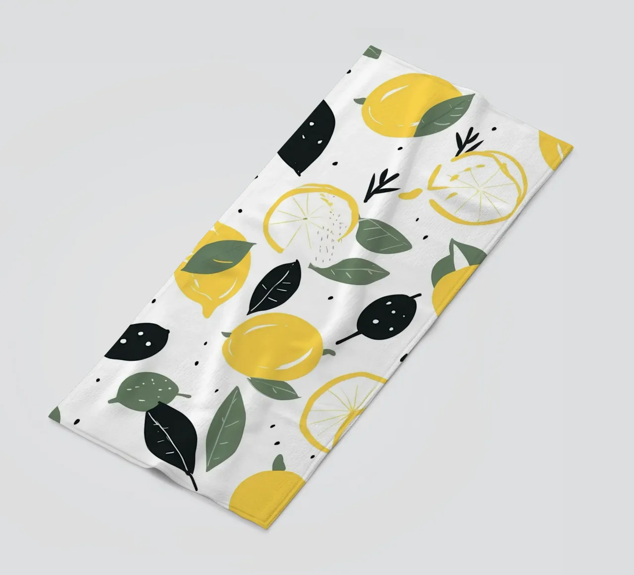 Lemon Pulse Strandtuch von George Griefy