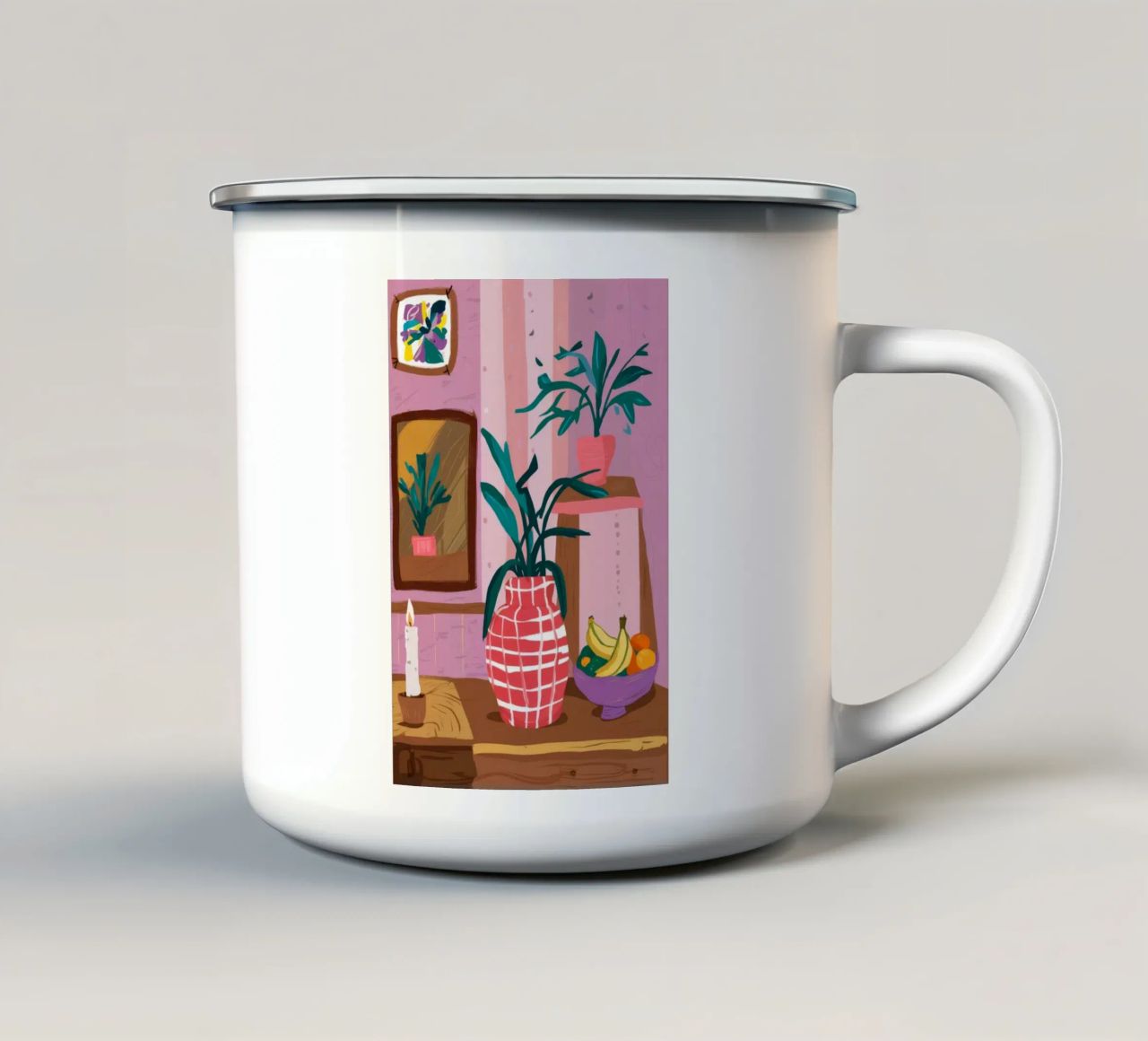 Vaso rosso Banana tazza in smalto da Pan Denim