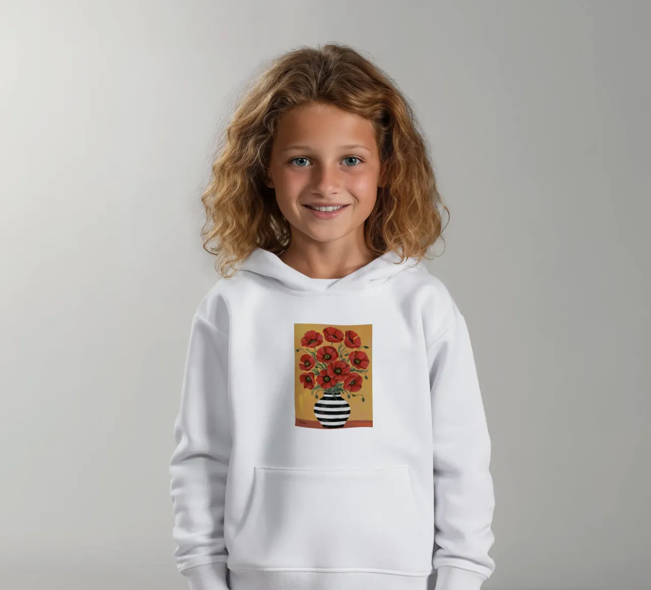 Papavero Grace a righe felpa bambino con cappuccio da Peak Delusion