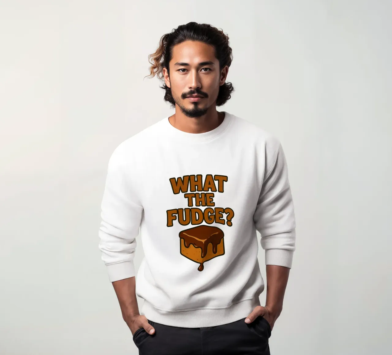 WHAT THE FUDGE? Karamell Bonbon Zuckerl sweatshirt by Vintage Van Gogh