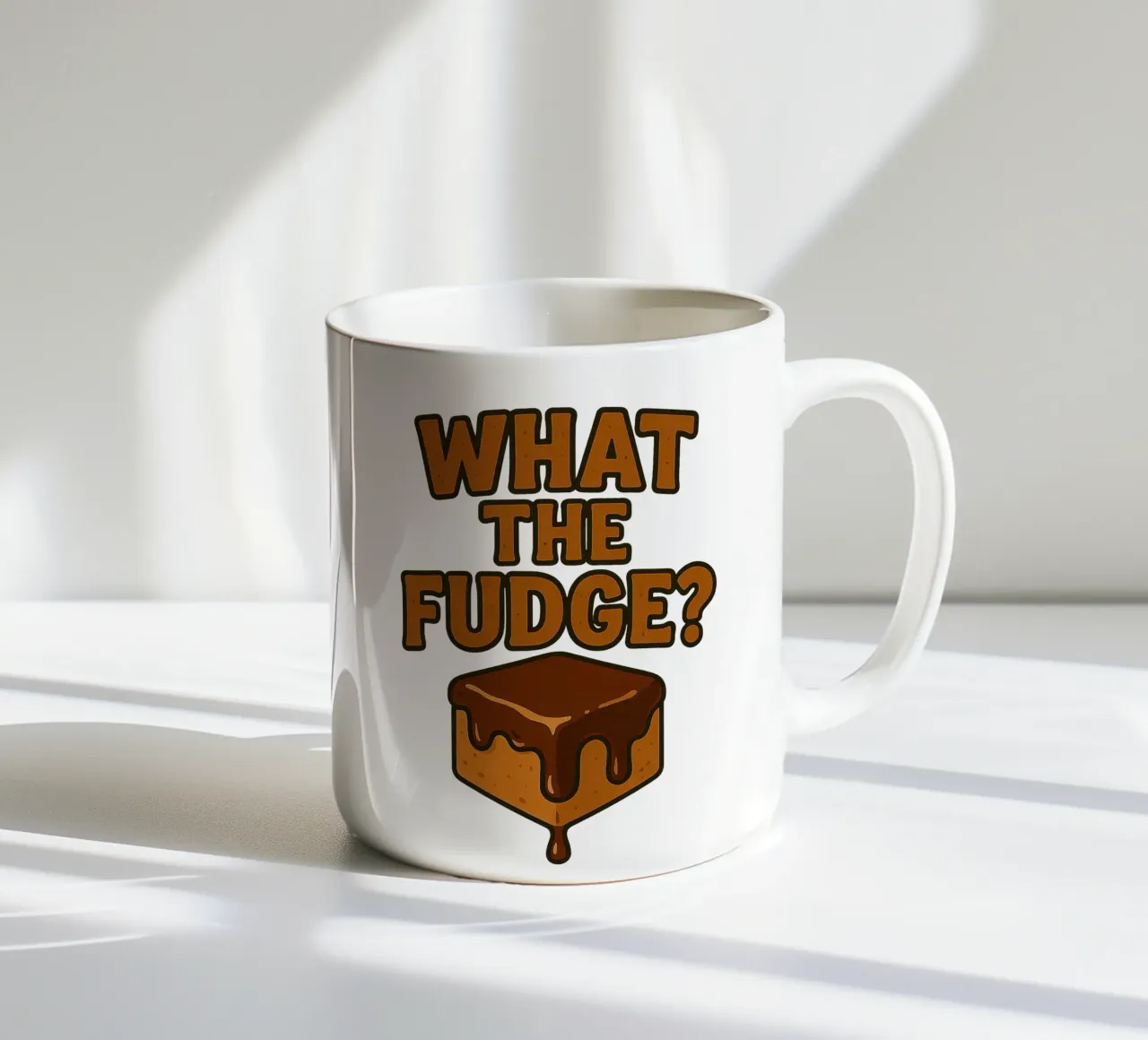 WHAT THE FUDGE? Karamell Bonbon Zuckerl Keramik Tasse von Vintage Van Gogh