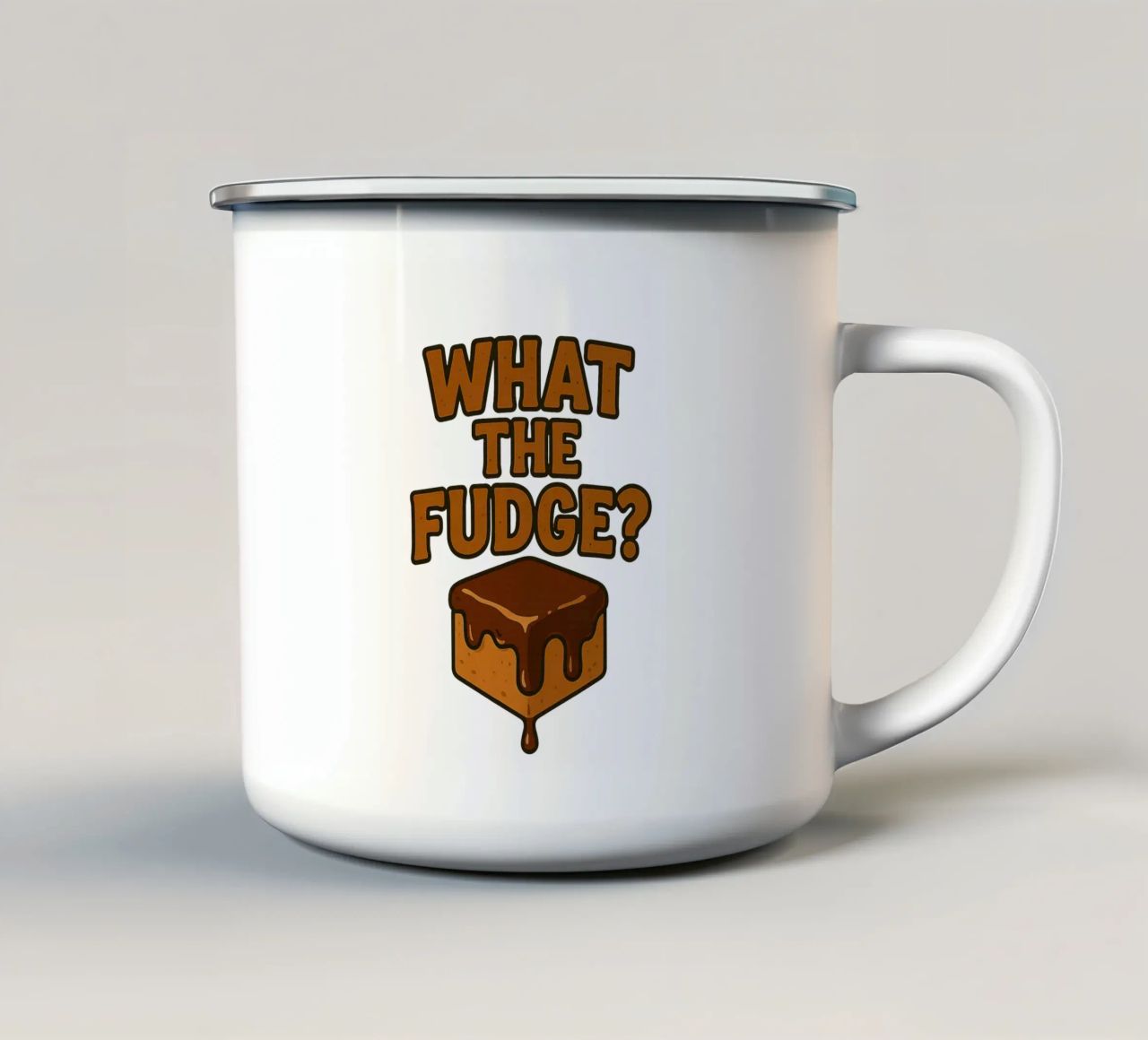 WHAT THE FUDGE? Karamell Bonbon Zuckerl tazza in smalto da Vintage Van Gogh