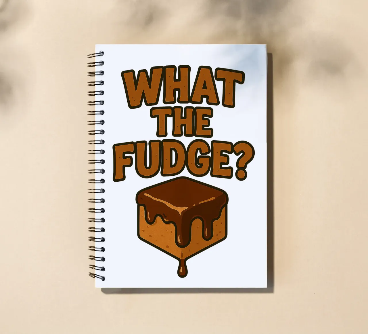 WHAT THE FUDGE? Karamell Bonbon Zuckerl spiral notebook by Vintage Van Gogh