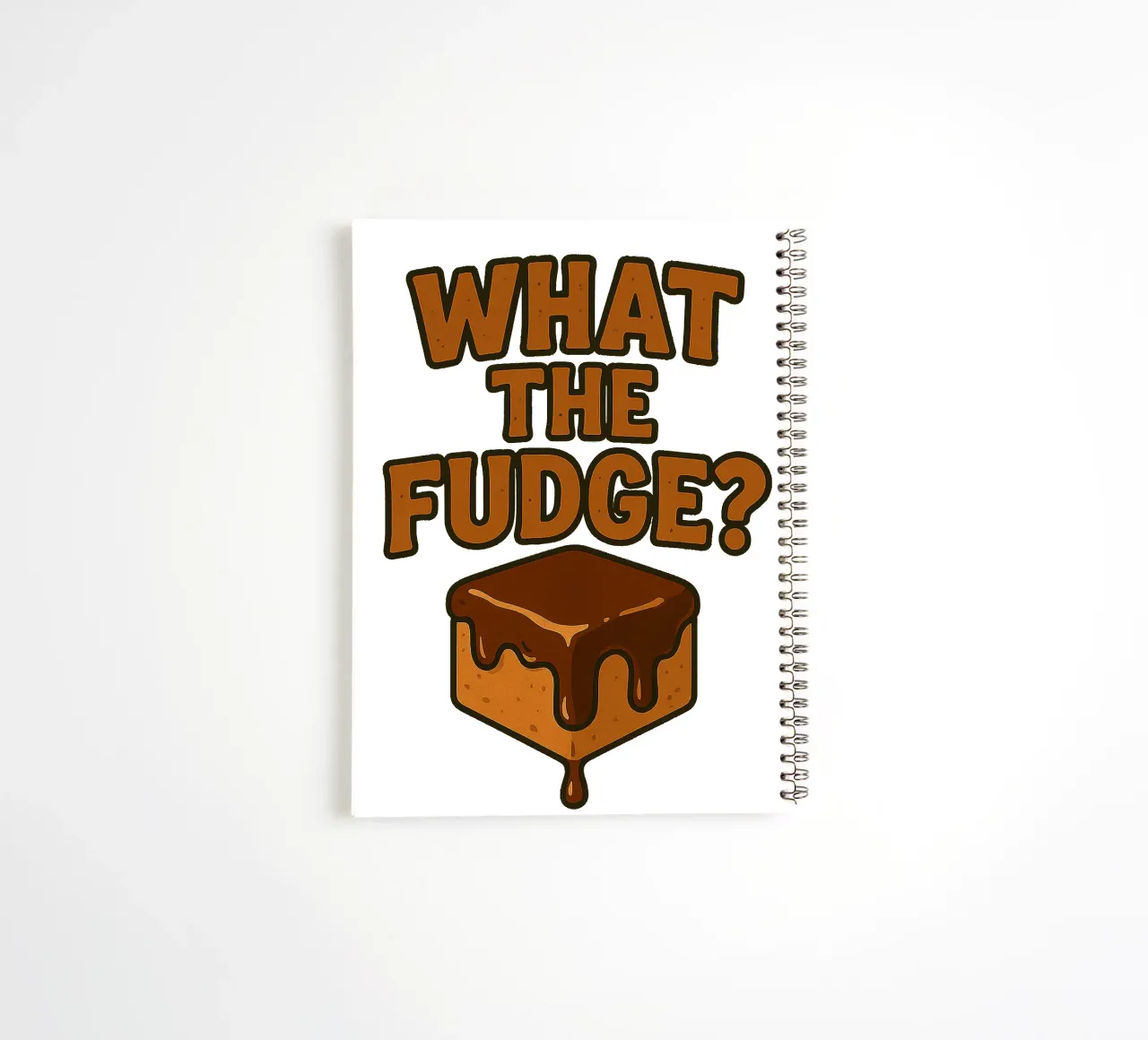 WHAT THE FUDGE? Karamell Bonbon Zuckerl spiral notebook by Vintage Van Gogh