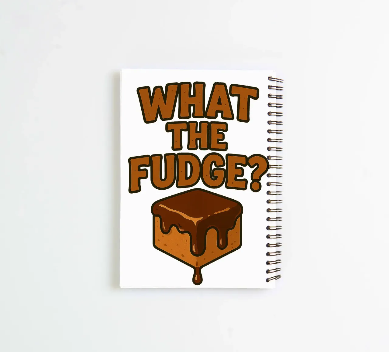 WHAT THE FUDGE? Karamell Bonbon Zuckerl spiral notebook by Vintage Van Gogh