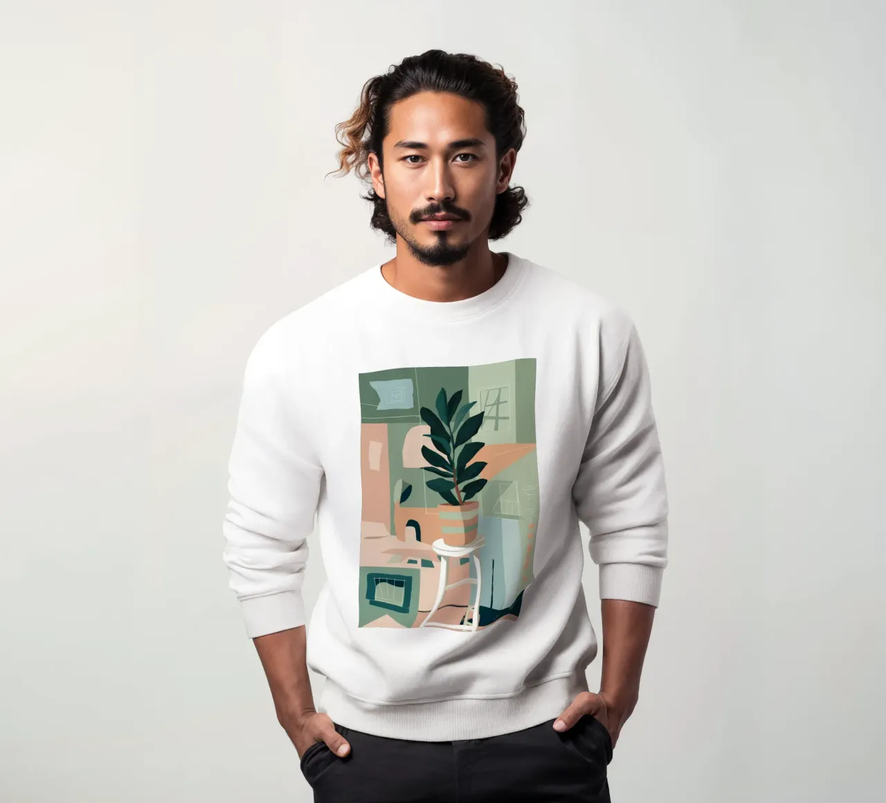 Angolo delle piante astratte felpa da Pan Denim