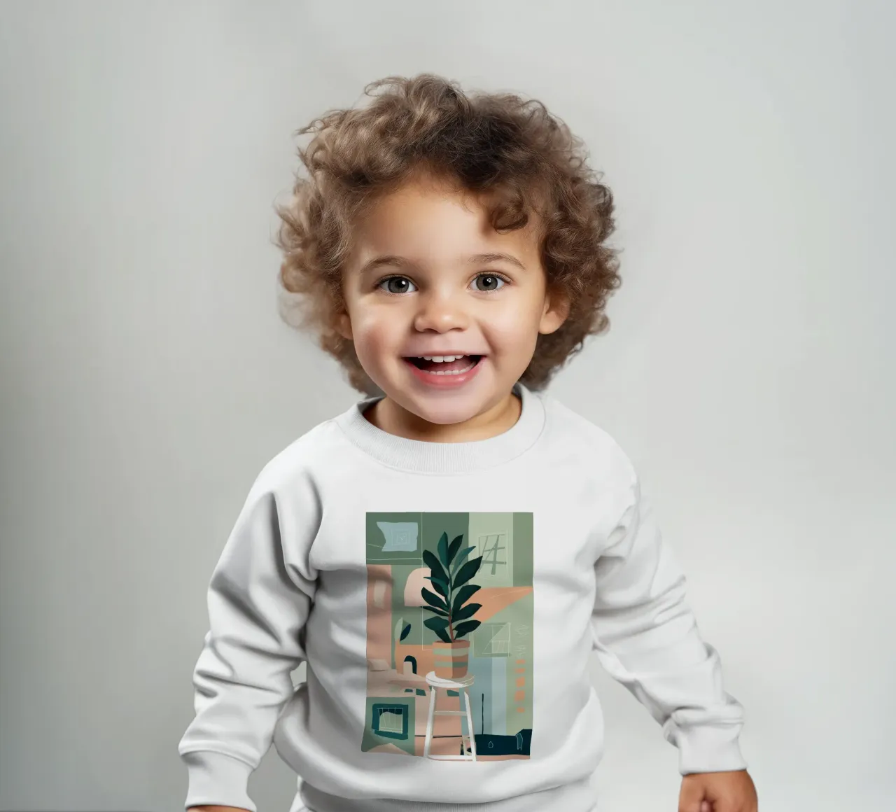 Angolo delle piante astratte felpa neonato da Pan Denim