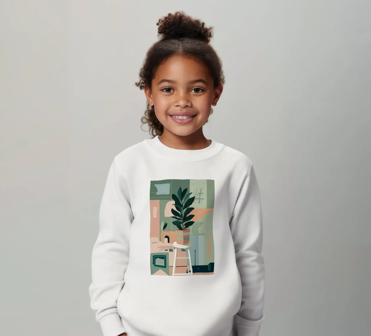 Angolo delle piante astratte felpa bambino da Pan Denim