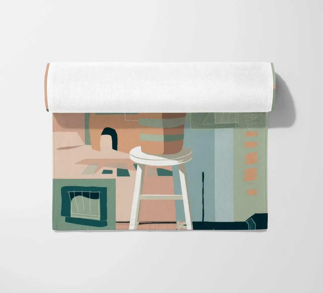 Angolo delle piante astratte telo mare da Pan Denim