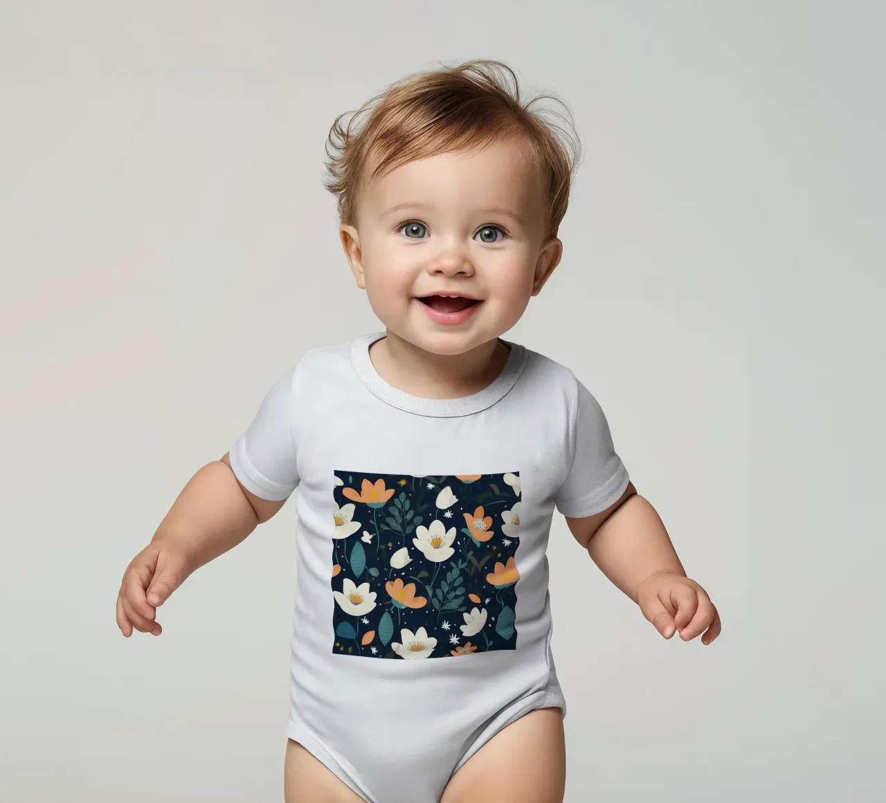 Whispers in Bloom body neonato maniche corte da George Griefy