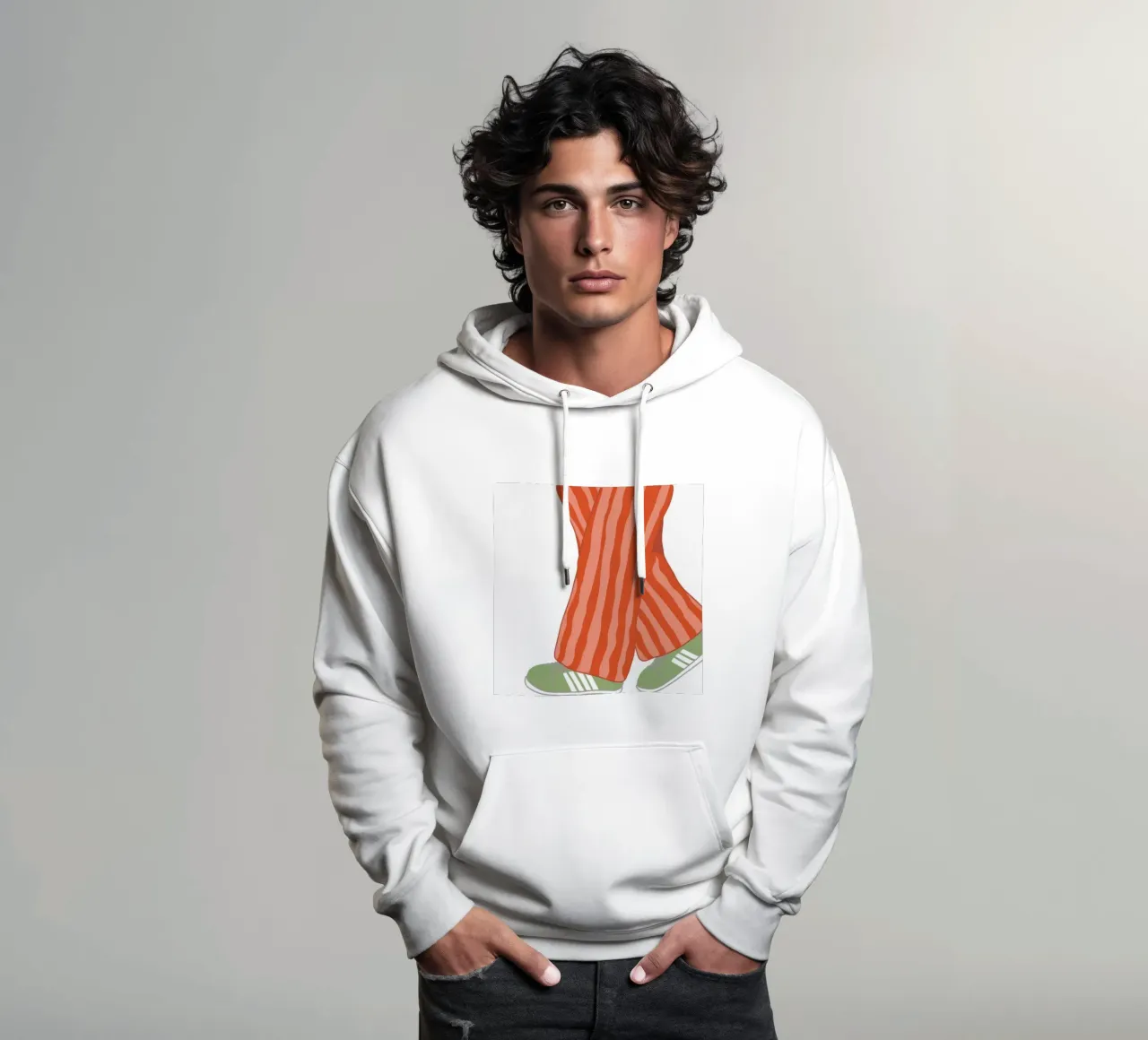 Striscia arancione felpa con cappuccio da Peak Delusion