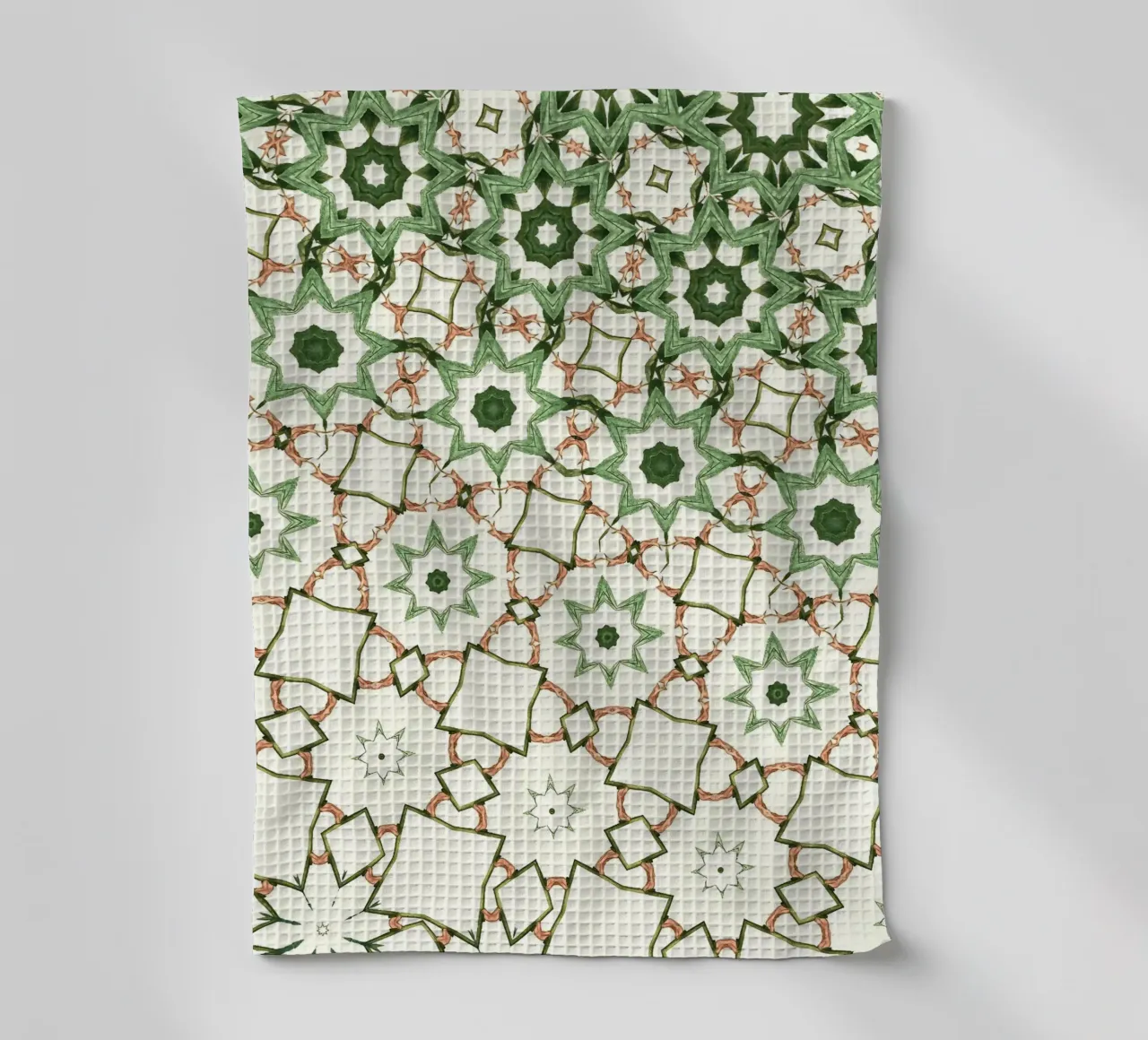 Diseño caleidoscopio tonos verdes canovaccio da cucina da planetaB