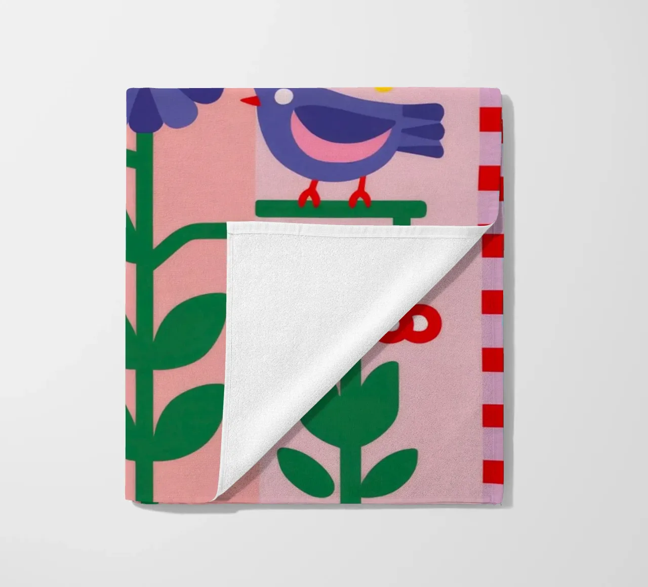 Folksy Garden Blocks beach towel by Peak Delusion