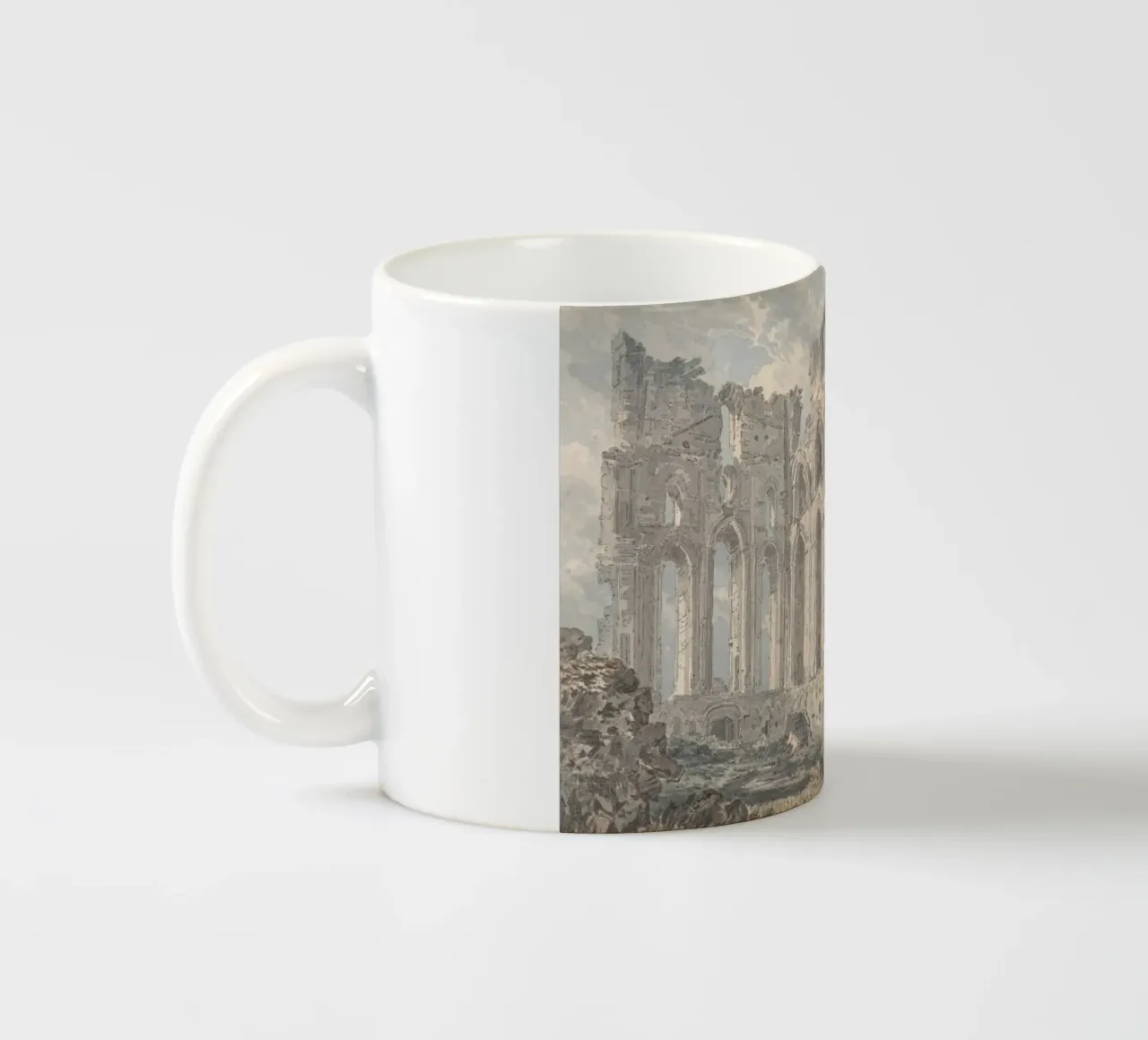 Ruinen einer mittelalterlichen Abtei: Historische architektonische Landschaft Keramik Tasse von ClubArt