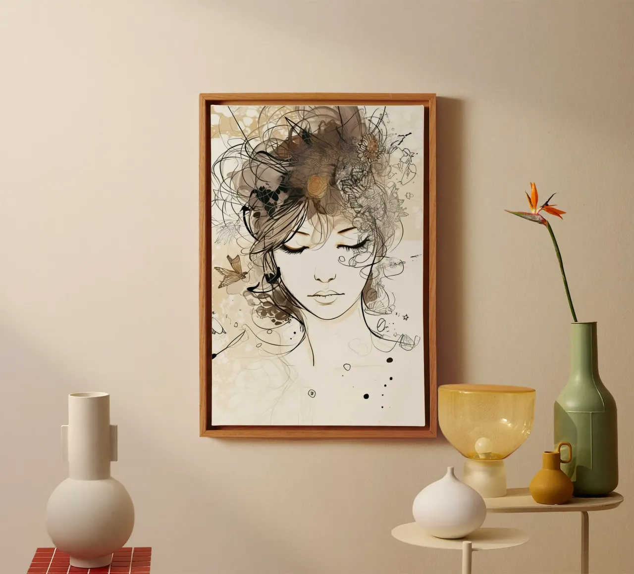 Wall-art by Imagine canvas with Floater frame by Imagine