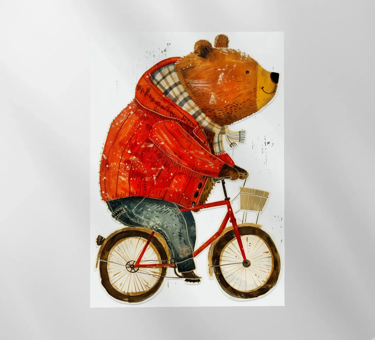 Orso motociclista pellicola backlit da Justyna Jaszke JBJart