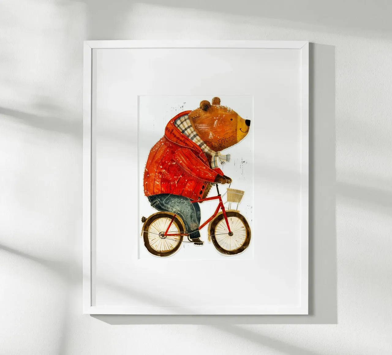 Orso motociclista poster con telaio in plastica da Justyna Jaszke JBJart